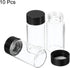 PATIKIL 20mL Reagent Media Bottle, 10 Pack Round Glass Storage Bottles Plastic Screw Cap for Lab Home, Clear...