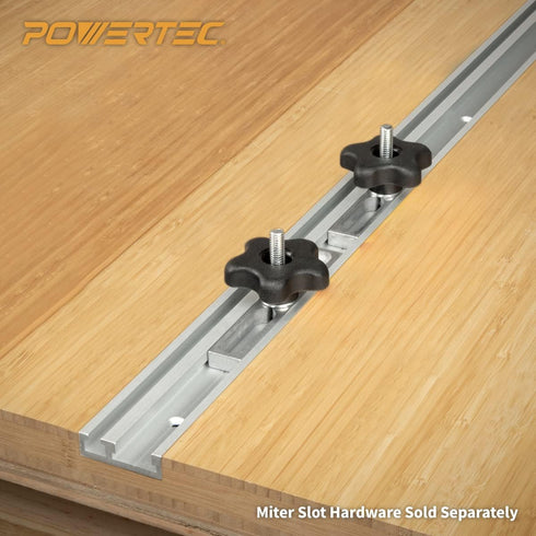 POWERTEC 1/4"-20 5 Star Knobs 5 Pack, Clamping Knobs with Steel Insert for T Track Bolts, Thumb Screw Threaded Knobs for T Track Accessories, Feat...