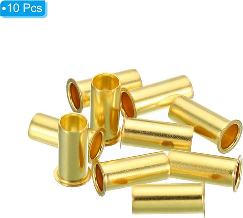 PATIKIL 6mm Tube OD Brass Compression Insert, 10 Pack Insert Tube Support Compression Sleeve Fitting Assortment Kit for Air Water Gas Hose...