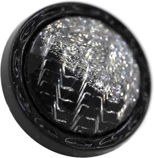 20 pcs Beveled Cut Glass Shiny Silver Sewing Shank Buttons for Coats -25mm -1"...