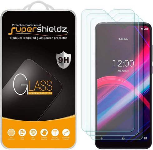 Supershieldz (3 Pack) Designed for T-Mobile (Revvl 4 Plus) Tempered Glass Screen Protector, Anti Scratch, Bubble Free...