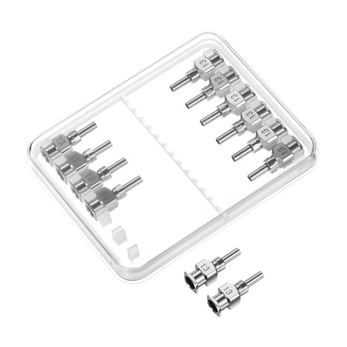 12pcs 13Gauge Stainless Steel Dispensing Needles, 1/4" All Metal Glue Needle Tube Blunt Tips Luer Lock for Thick Liquids, Ink, Glue, Lab Use...