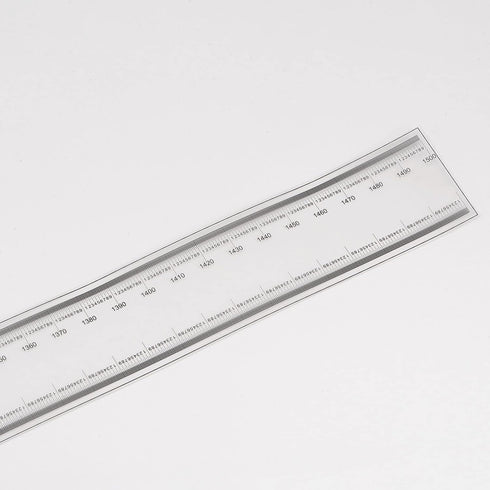 Film Flexible Ruler 150cm 0.1mm Scale with R Angle & Width Lines PET Plastic Folding Straight Ruler Calibration Soft Ruler Measuring Tool for Fact...