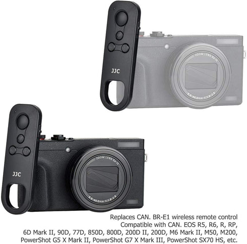 JJC Wireless Bluetooth Remote Control Replace Canon BR-E1 for Canon EOS R100 R50 R10 R8 R7 R6 Mark II R6 R5 M50 M6 Mark II M200 6D Mark II Reble T...