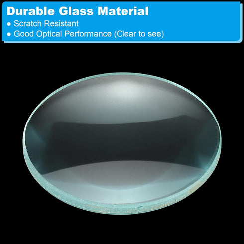 PATIKIL 4" (100mm) Focal Length Double Convex Lens, 3 Pack 50mm Diameter 9mm Height Glass Optically Polished Round Edges Lens for Physics Experime...