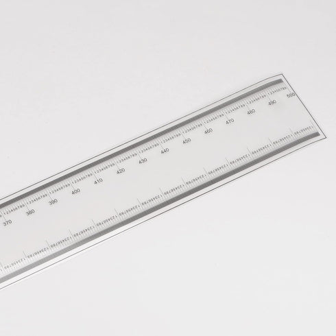 Film Flexible Ruler 50cm 0.1mm Scale with R Angle & Width Lines PET Plastic Folding Straight Ruler Calibration Soft Ruler Measuring Tool for Facto...