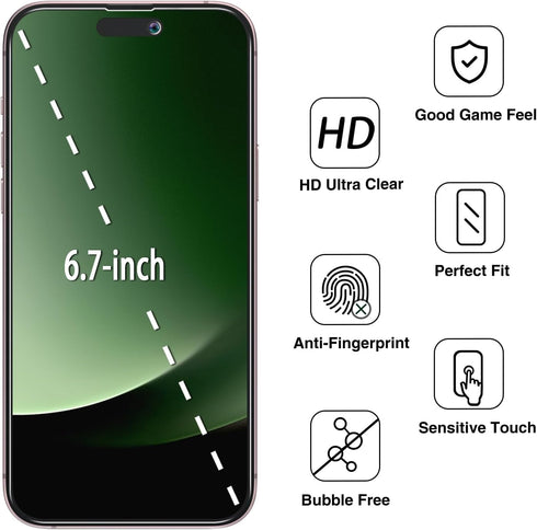 (2 Pack) Privacy Screen Protector Designed for iPhone 15 Plus Anti-Spy Tempered Glass 6.7-inch, Anti Scratch, Bubble Free...