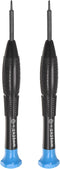 2pcs Precision Phillips Screwdriver 1.2mm Cross Head Swivel Lid Non-slip Plastic Handle for Phone Watch Eyeglasses Electronics Repair...