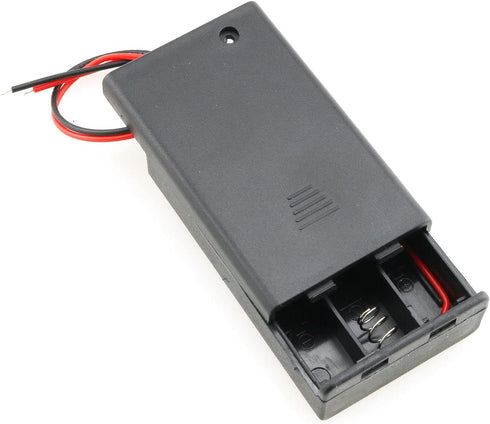 E-outstanding AAA Battery Case 4PCS 3 x 1.5V AAA Battery Case Holder,3 Slots x 1.5V AAA Battery Spring Clip Storage Box with ON/Off Switch and Wir...