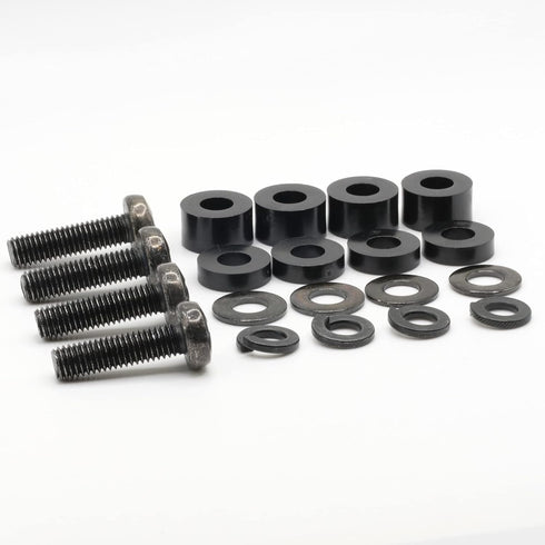 M8 Wall Mount Screws Compatible with Samsung 11-13mm Installations (1.25mm Pitch) Complete kit with Screws, Washers and Spacers - Black Plated....