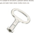 PATIKIL Key Shape Socket Spanner Key, 3 Pack Electrical Cabinet Gas Water Meter Switch Key for 0.45"x0.2" Key Shape Panel Lock, Silver...