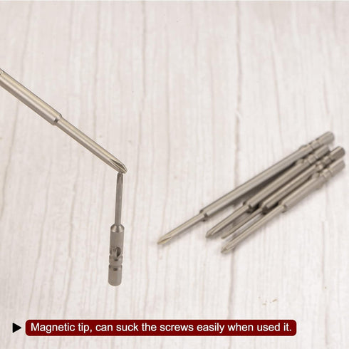 Magnetic Phillips Screwdriver Drill Bit 4mm Round Shank 1.8mm PH00 Cross Head 1.5 Inch Length for Pneumatic or Power Tool, S2 Steel...