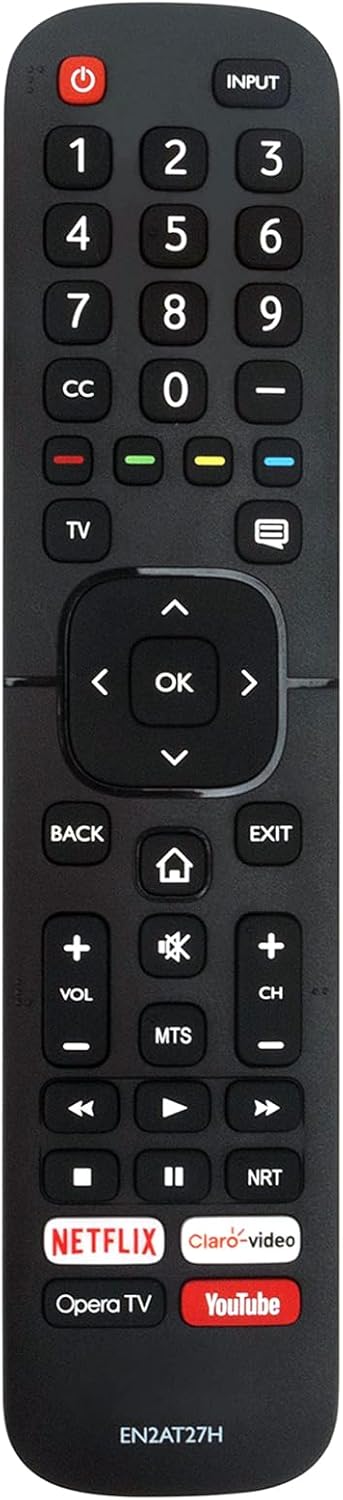EN2AT27H Replaced Remote fit for Hisense VIDAA Smart TV 40H5F 32H5F1 32H5E 32H5E1 32H5508 32H5020E 32H5030E 32H5040E 32H5050E 32H5070E 32H5080E H5...