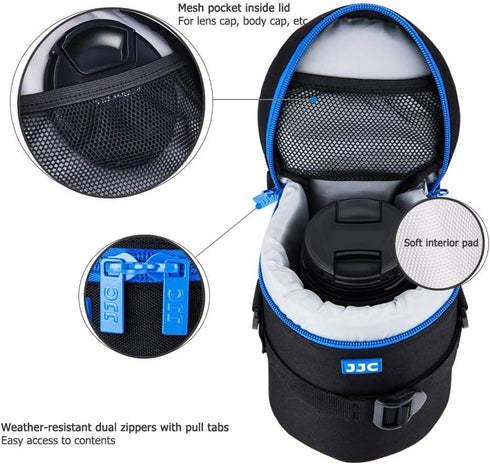 JJC Deluxe Lens Case Pouch Bag for Canon EF 24-70mm f2.8L/EF 50mm f1.2L/EF 85mm f1.2L II, RF 85mm f2, Tamron SP 70-300mm f4-5.6, Sigma APO DG 70-3...