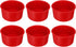 6 Pcs Round Cake Pans 4" Nonstick Quick Release Silicone Cake Mould Bakeware Tools for Baking Cupcakes Bread Pizza, Red...
