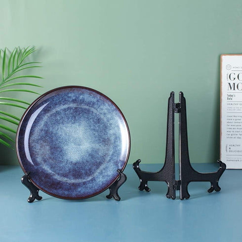 Artliving 10 Inch Black 6pcs/Set Plastic Easels Plate Display Stands Picture Frame Stand Holder...