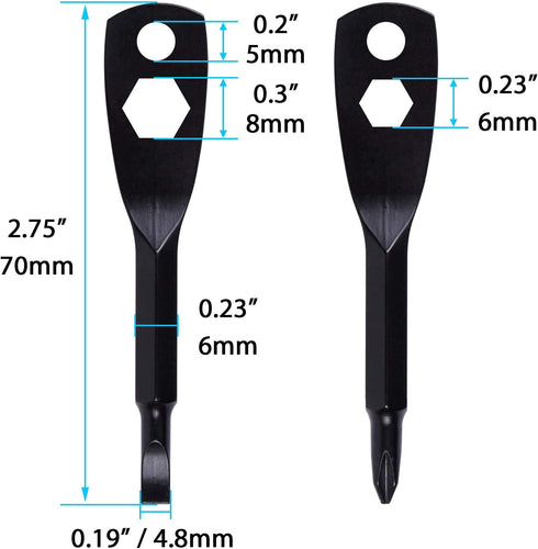 Portable Keychain Screwdriver, Wisdompro 4-in-1 Multifunction Repair Tool Pocket Screwdriver Set with Phillips, Slotted and Hex Wrench, Gift for M...
