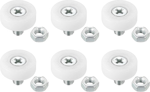 PATIKIL 19mm Drawer Rollers, 6 Pack Plastic Drawer Pulley Replacement Wheels Bearing Small Pulley with Nuts...
