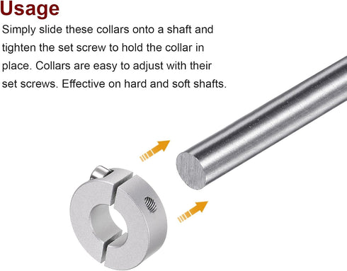 2pcs Double Split Shaft Collar for 16mm Shaft Set Screw Clamp-On Collars, 35mm OD, 12mm Width, for Stoppers, Position, Hold Timing Pulleys, Machin...
