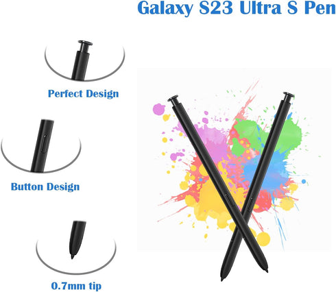 Galaxy S23 Ultra S Pen Replacement for Samsung Galaxy S23 Ultra Touch Pen Stylus Pen WithoutBluetooth,Eject Pin Includes(Black)...