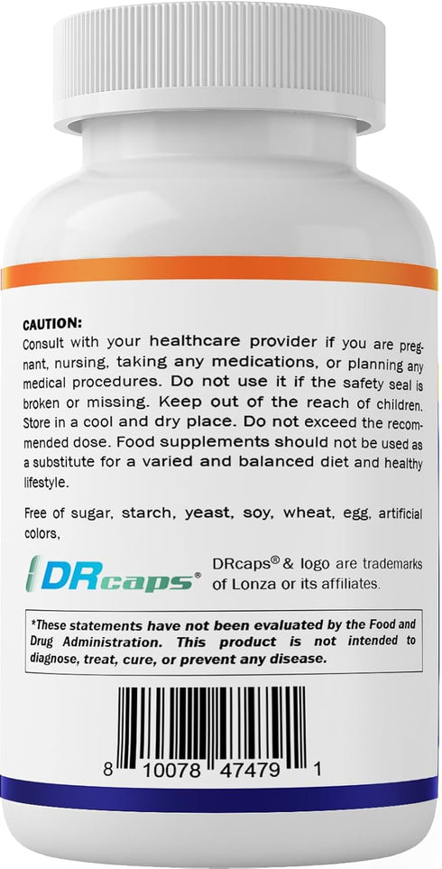 Vitamatic Bifidobacterium Longum 6 Billion CFU per DR Capsule - 60 Count - Promotes Intestinal Health - Made with Prebiotic Inulin Fiber...