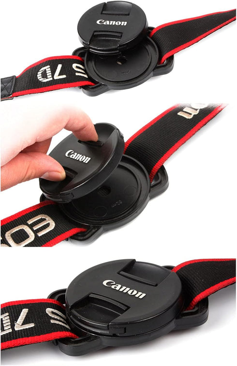 E-outstanding 2Pcs Camera Lens Cap Holder Keeper Camera Lens Cap Cover Buckle, for 52mm 67mm 58mm lens cap...
