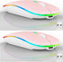 2 Pack Wireless Bluetooth Mouse,LED Dual Mode Rechargeable Silent Slim Laptop Mouse,Portable(BT5.2+USB Receiver) Dual Mode Computer Mice,for Lapto...