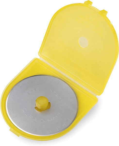 OLFA 45mm Rotary Cutter Replacement Blade, 1 Blade (RB45-1) - Tungsten Steel Circular Rotary Fabric Cutter Blade for Crafts, Sewing, Quilting, Fit...