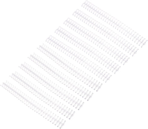 PATIKIL 30-Hole Loose Leaf Binder Ring, 10 Pcs Plastic Comb Binding Ring 60 Sheet Capacity for Notebook Office Study Supplies, Transparent...