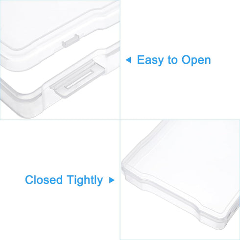 PATIKIL 5x7 Photo Storage Box, 2 Pack Photo Boxes Storage Photo Organizer Cases Storage Container Picture Boxes Plastic for 5x7 Pictures Sticker S...