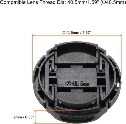 PATIKIL Camera Lens Cap, 2 Pack Center Pinch Front Lens Cover with Cap String/Microfiber Cloth for 40.5mm Thread Universal DSLR Lenses for Nikon, ...