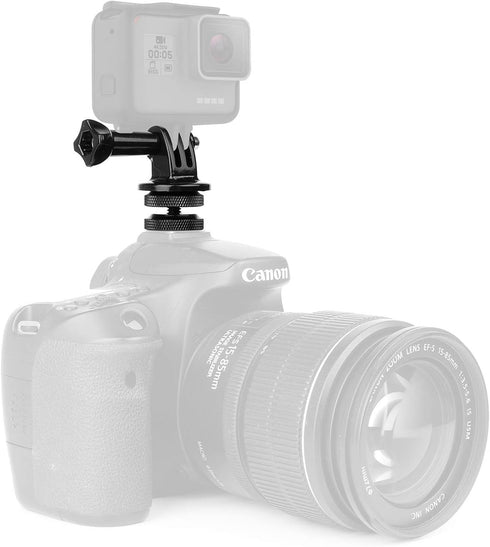 Anwenk Camera Hot Shoe Mount Adapter Compatible with GoPro Adapter Gopro Hero 7 6 5 4 Attaching on Gopro DSLR Camera or Ring Light Photography...