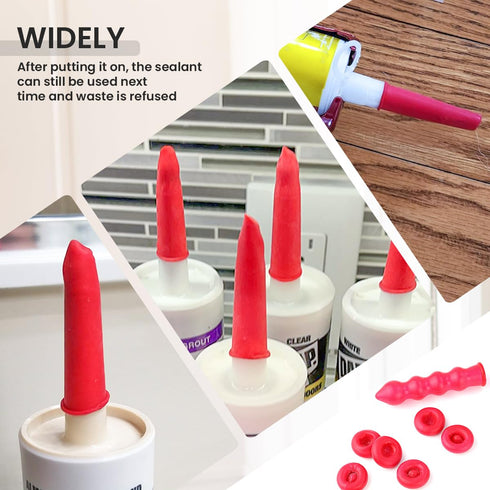 Caulk Cap Caulk Saver Cap, Universal Fit Caulk Tube Latex Sealing Caps for Sealing and Preserving, Caulk Saver Sealer Caps for Caulk, Silicone, Ro...