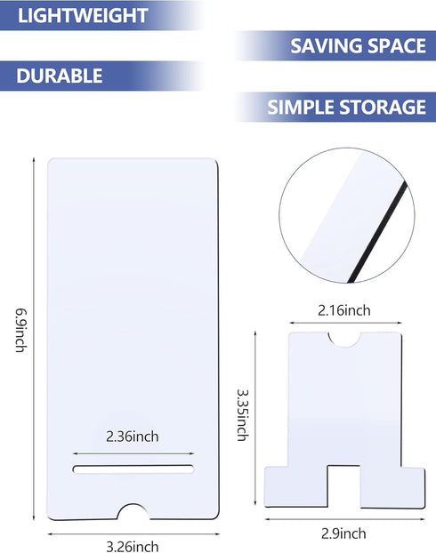 Frienda 4 Pieces Sublimation Blank Phone Stand Sublimation Cell Phone Holder for Desk Wood Smartphone Holders DIY Craft Charging Stand for Desktop...