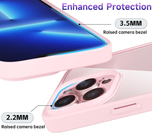 oakxco Thin Slim Clear case for iPhone 13 Pro Max, Transparent Hybrid Hard Shell Plastic & Soft Silicone Rubber Bumper, Non-Yellow Acrylic Protect...