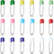 50 Pcs Diaper Pins, Plastic Head Safety Pin with Safe Locking Closures (Colorful)...