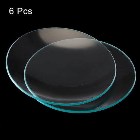 PATIKIL 90 mm Diameter Watch Glass, 6 Packs Beaker Cover Smooth Edges Chamfered Arc for Laboratory, Transparent...