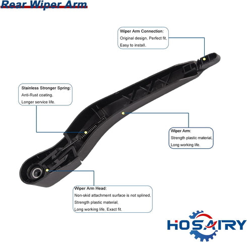 Rear Wiper Arm Blade Set for GM Buick Enclave 2008-2017 Rear Windshield Wiper Arm Blade Assembly-Factory OE Style 15280813 25820122...