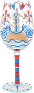Enesco Lolita Designs Nautical Light House Hand-Painted Artisan Wine Glass, 15 Ounce, Multicolor...
