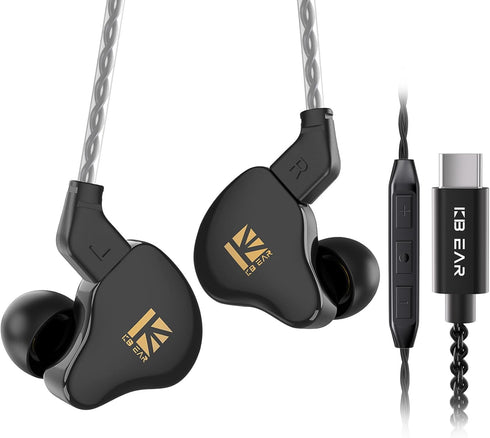 KBEAR KS1 USB C Headphones Wired Earbuds, Crystal Clear Sound Earphones for iPhone 15 Pro Max Plus Samsung Galaxy s23 s22 s21 s20 Ultra, High Reso...
