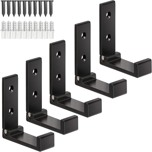 AFKSMILE 5Pcs Versatile Coats Hooks Set - Hooks for Towels, Bags, Hats, Headphones & More, Heavy Duty, Wall Mounted, Space-Saving Design for Home ...