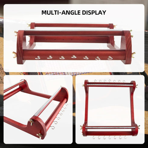 hobbyworker The Wooden Bead Loom Kit with Tweezer and 3 Bags Seed Beads for Jewelry Making Tool,Make Bracelets Necklaces Keychains and Belts...