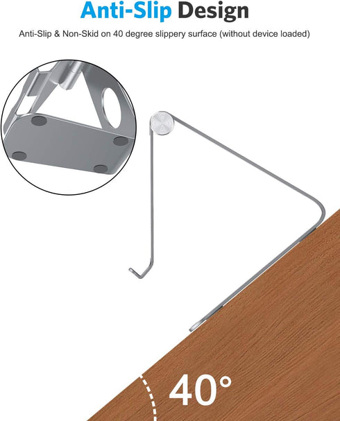 OMOTON Tablet Stand Holder Angle Adjustable, T1 Desktop Aluminum Tablet Dock Cradle Compatible with iPad Air/Mini, iPad 10.2, iPad Pro 11/12.9, Sa...