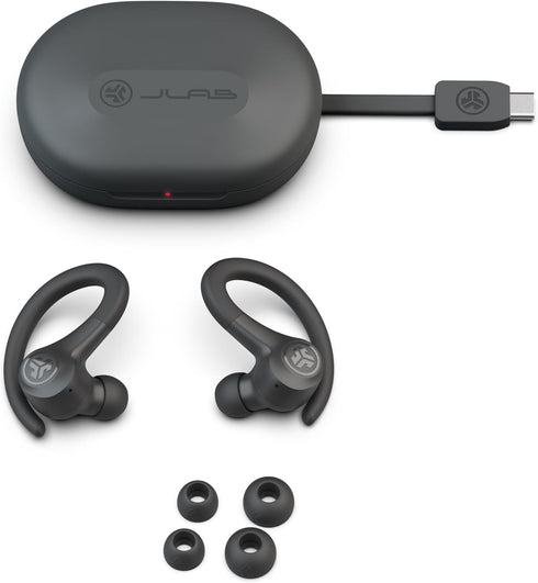 JLab Go Air Sport+ Wireless Workout Earbuds Featuring C3 Clear Calling, Secure Earhook Sport Design, 32+ Hour Bluetooth Playtime, and 3 EQ Sound S...
