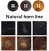10 Pieces Large 28MM 1.1 Inch Natural Real Buffalo Horn Buttons for Men's Blazer, Peacoat, Coats, Jacket, Overcoat, Winter Coat, Uniform Genuine N...