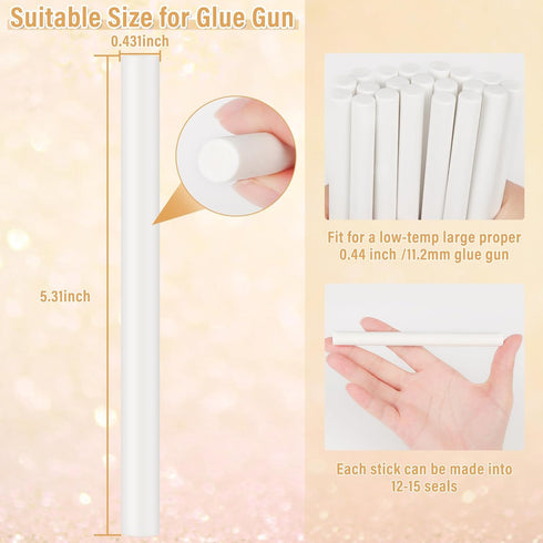 Paxcoo 20pcs Sealing Wax Sticks, Wax Seal Sticks, Glue Gun Sealing Wax Sticks for Wedding Invitations, Letter, Envelope, Cards and Crafts (White)...