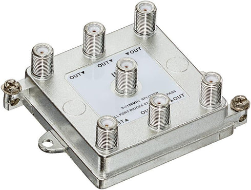 Leviton 47690-G6 1 X 6 (6-Way) 2Ghz Passive Video Splitter, Gold...