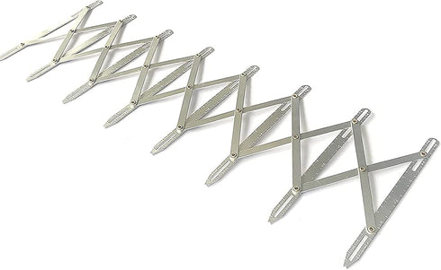 Aluminum Expanding Sewing Gauge Button Guide Equal Space Expandable Sewing Tools Device for Buttons Pleats Crafts...