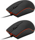 2 Pack Wired Mouse, USB Wired Computer Mouse for Right or Left Hand, Ergonomic Computer Mouse with Durable Clicks for PC, Computer, Laptop, Deskto...