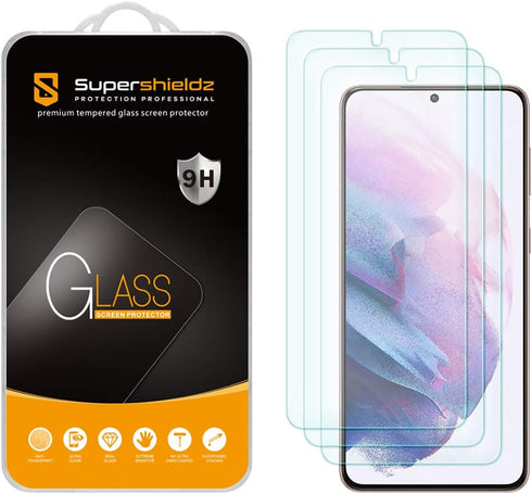 Supershieldz (3 Pack) Designed for Samsung Galaxy (S21 Plus 5G) Tempered Glass Screen Protector, Anti Scratch, Bubble Free......